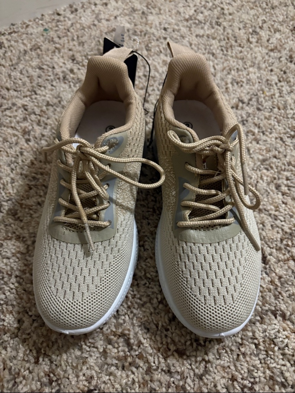 ❇️SALE❇️Beige Knit Lace-Up Sneakers